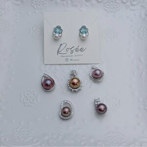Purple Pearl Pendant Necklace